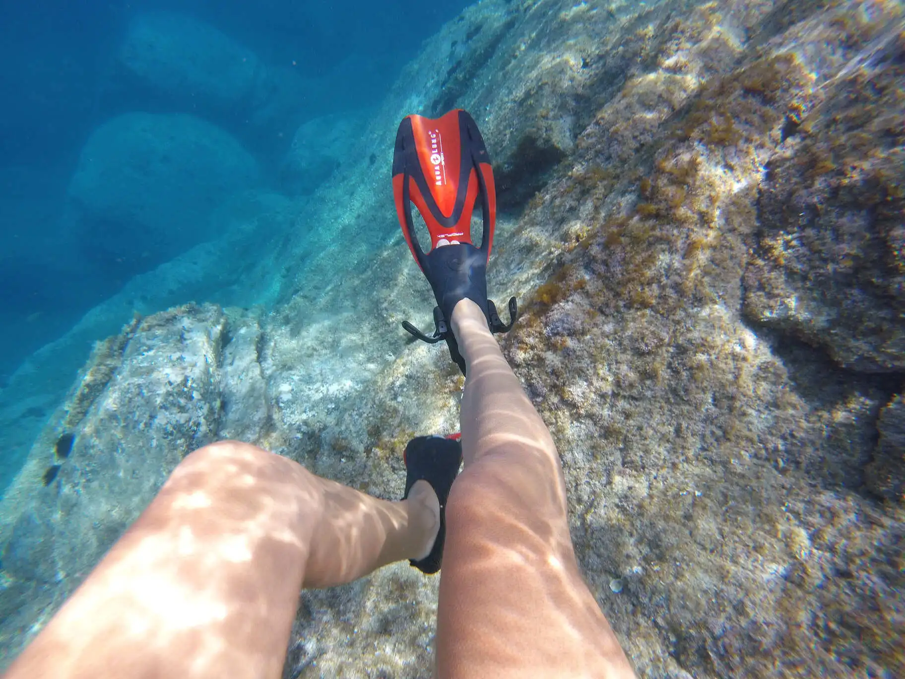 Persona fent snorkel en aigües cristal·lines de la Costa Brava